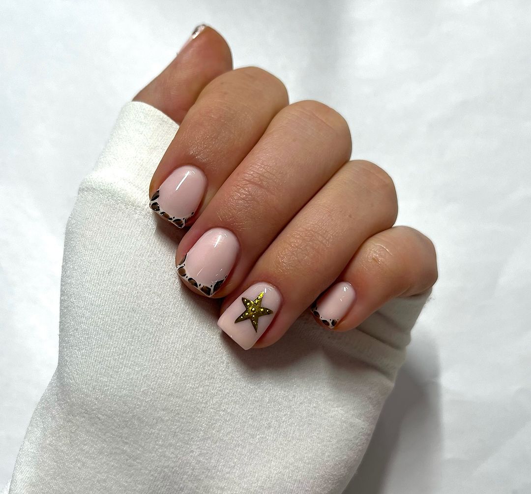 inner star trendy gel nails