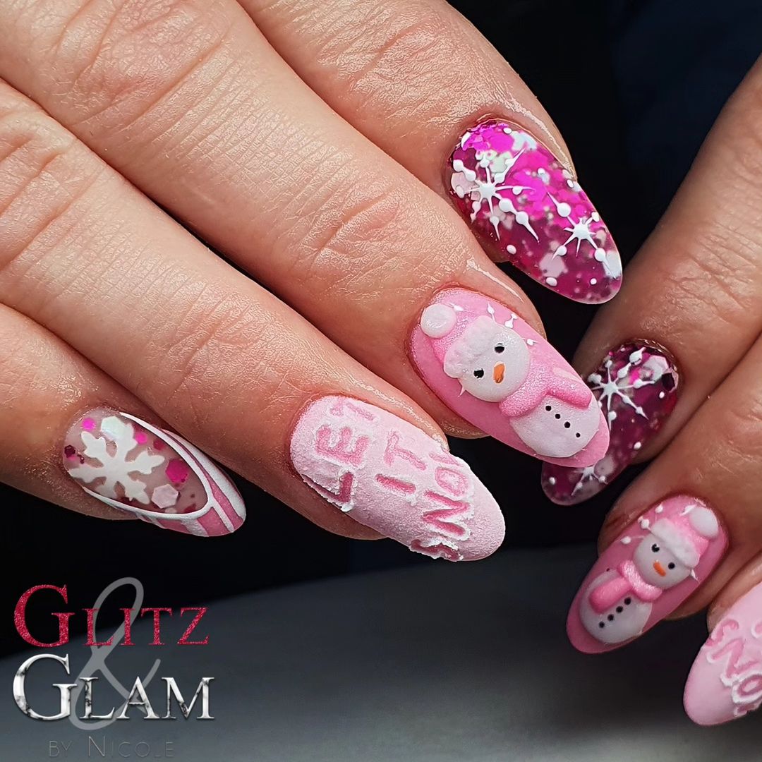 let it snow ongles roses