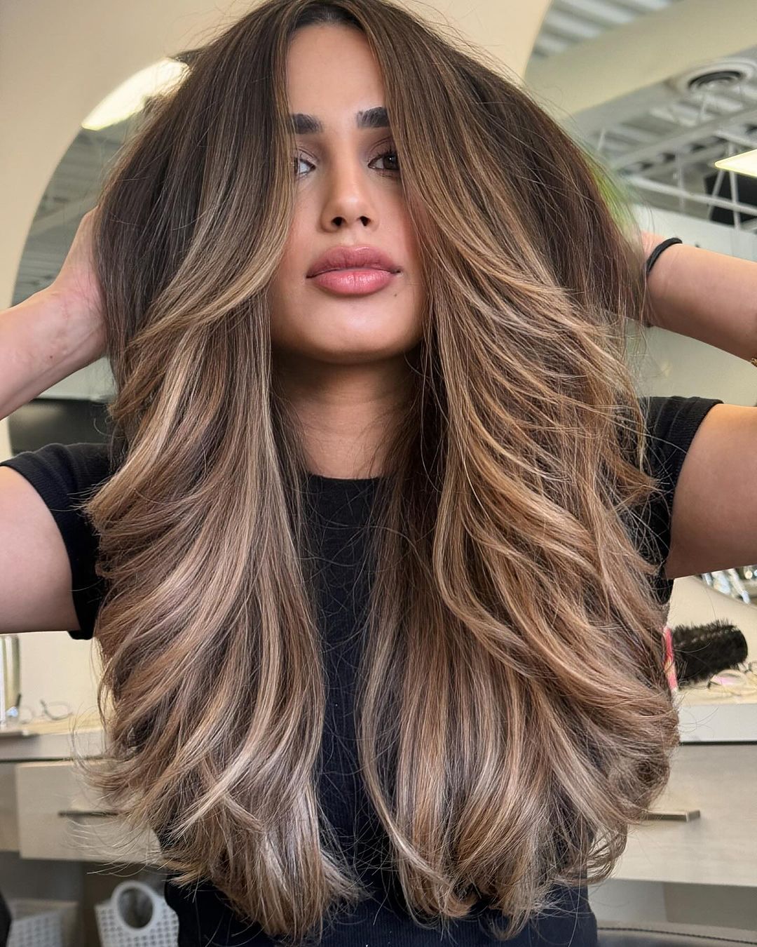 make it lighter highlights for brown hair