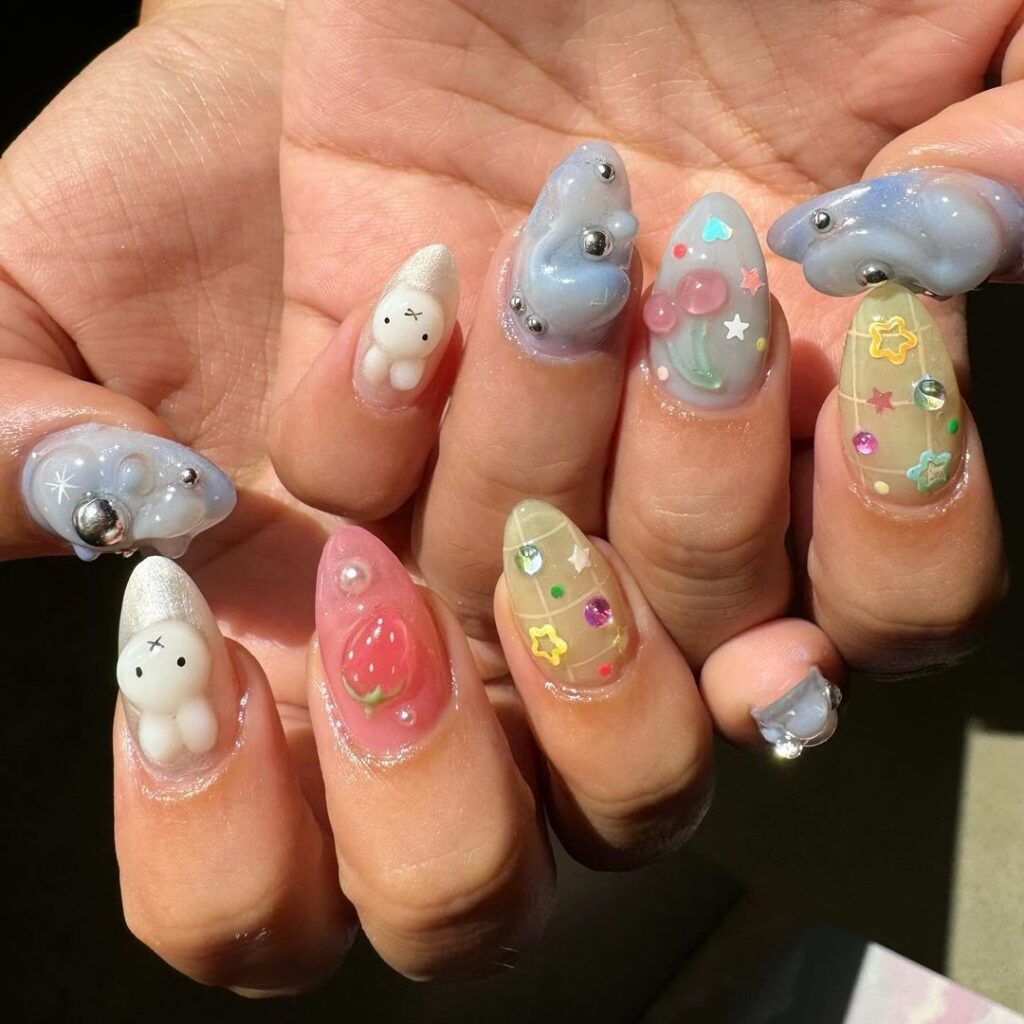 Uñas japonesas Miffy Kawaii