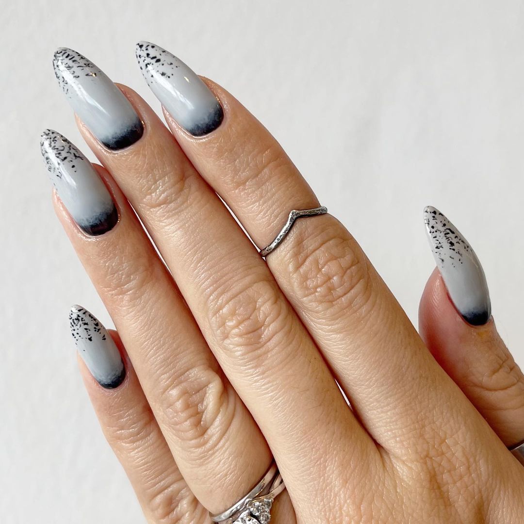 mountain top gray nails