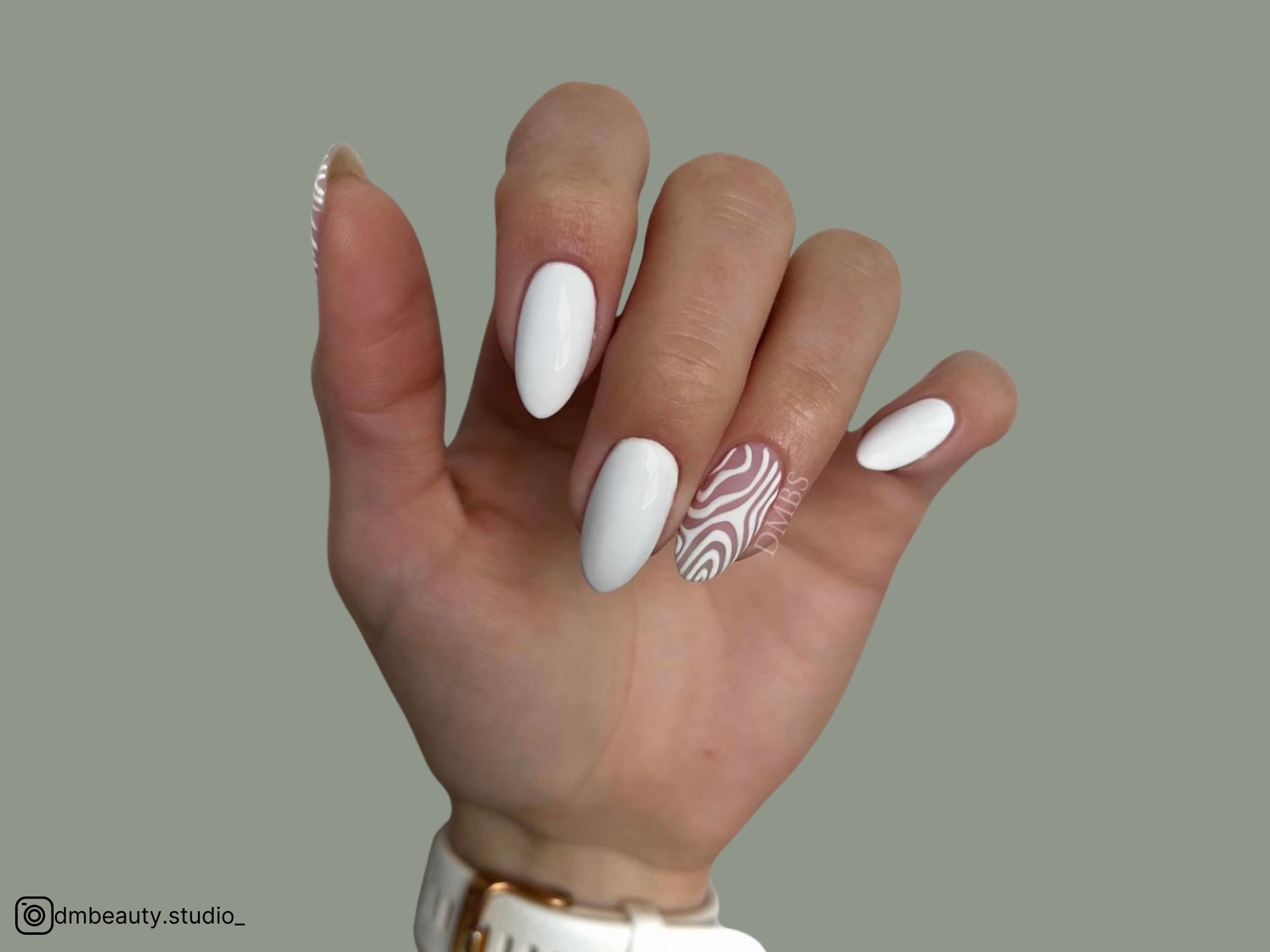 white fall nails