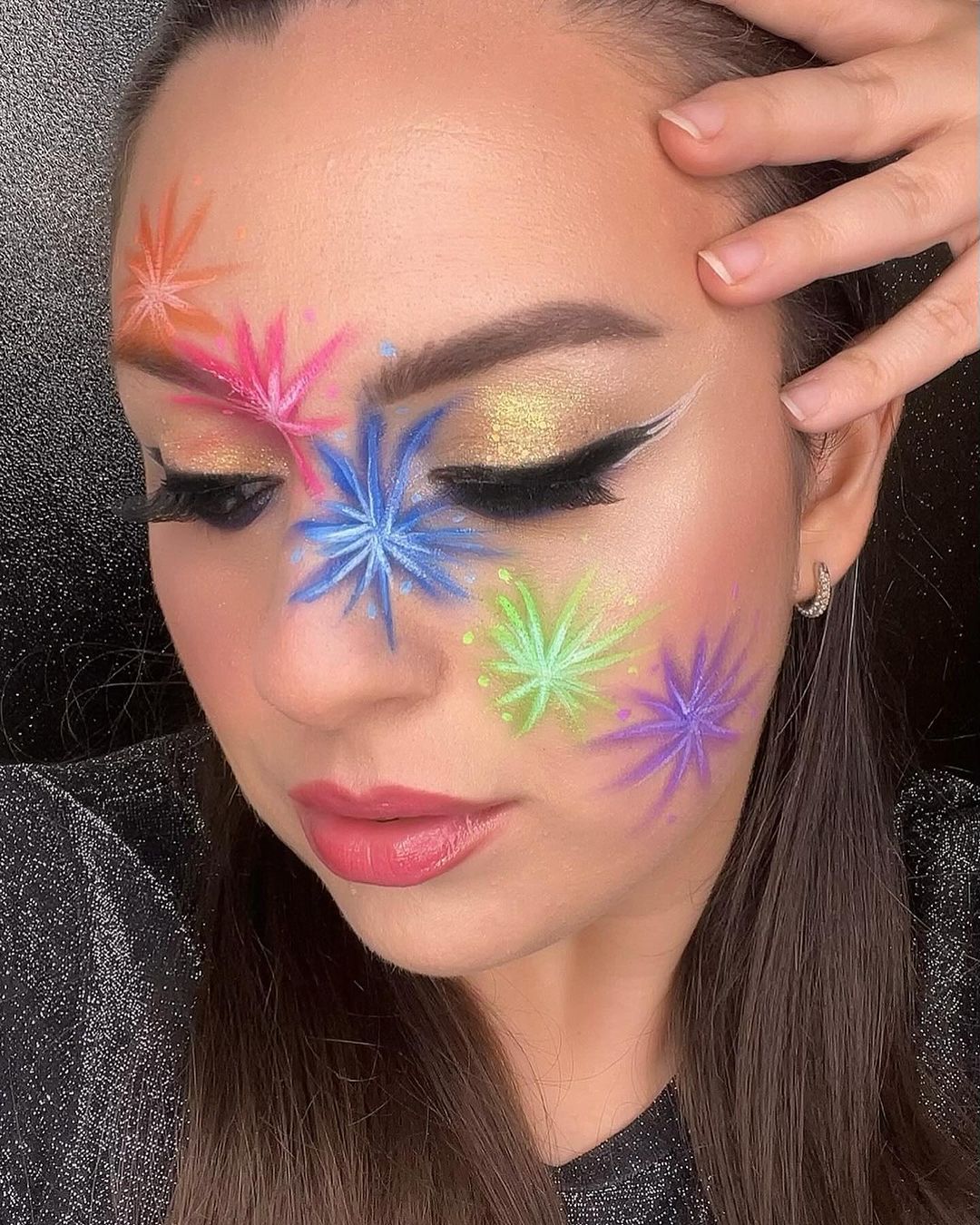 new year's firework makeup