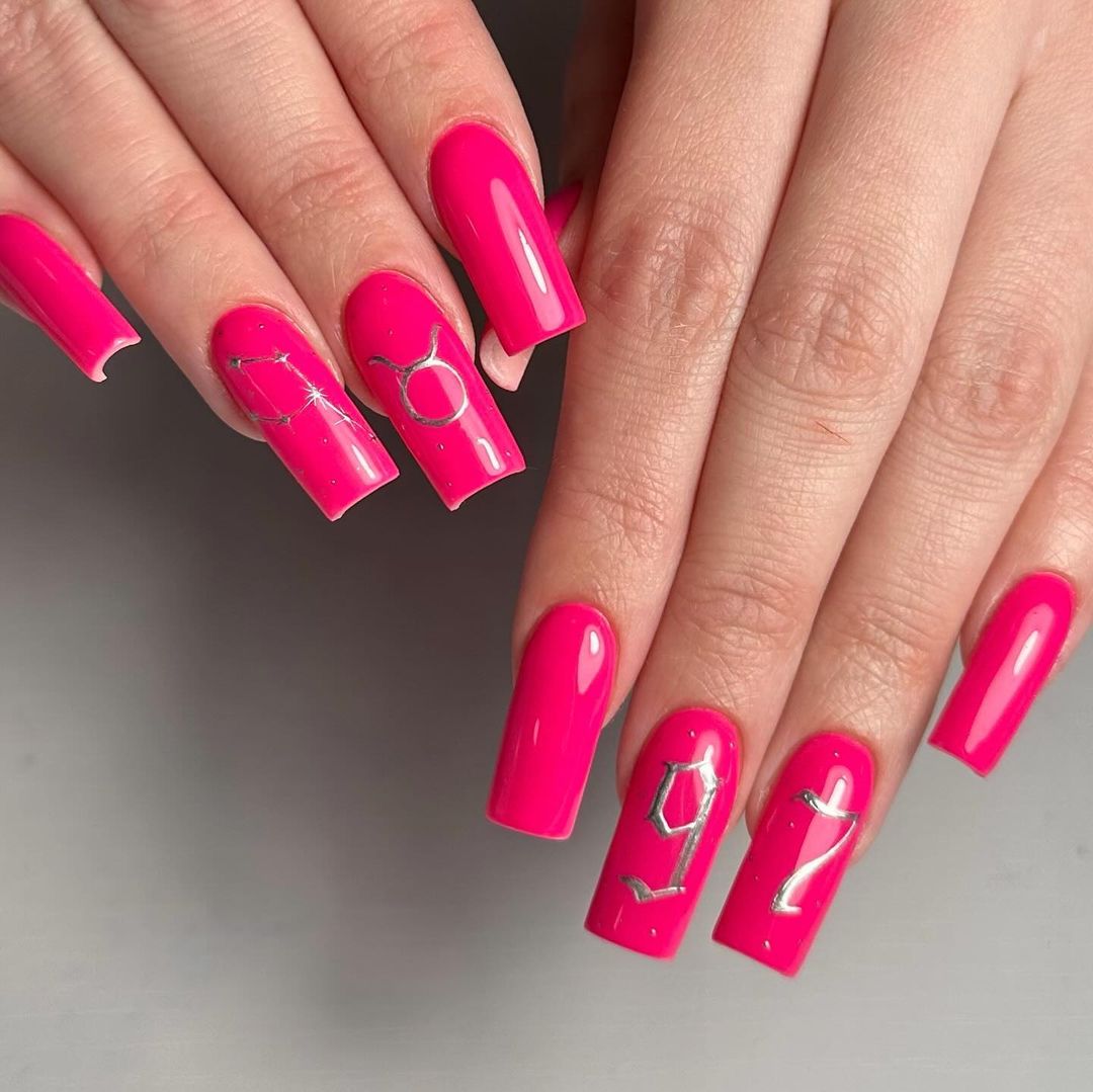 pink leads the way taurus nails