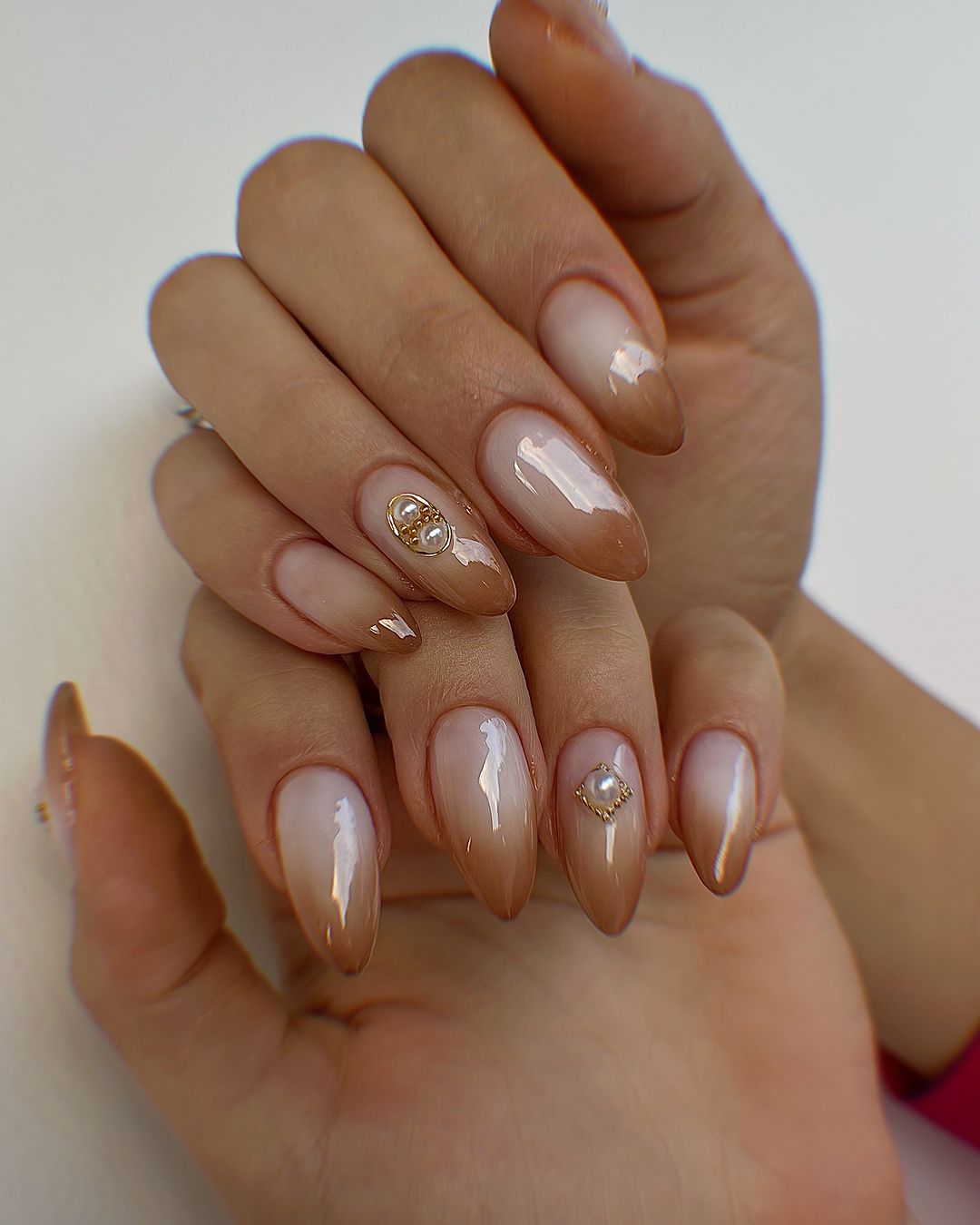 royal latte brown nails