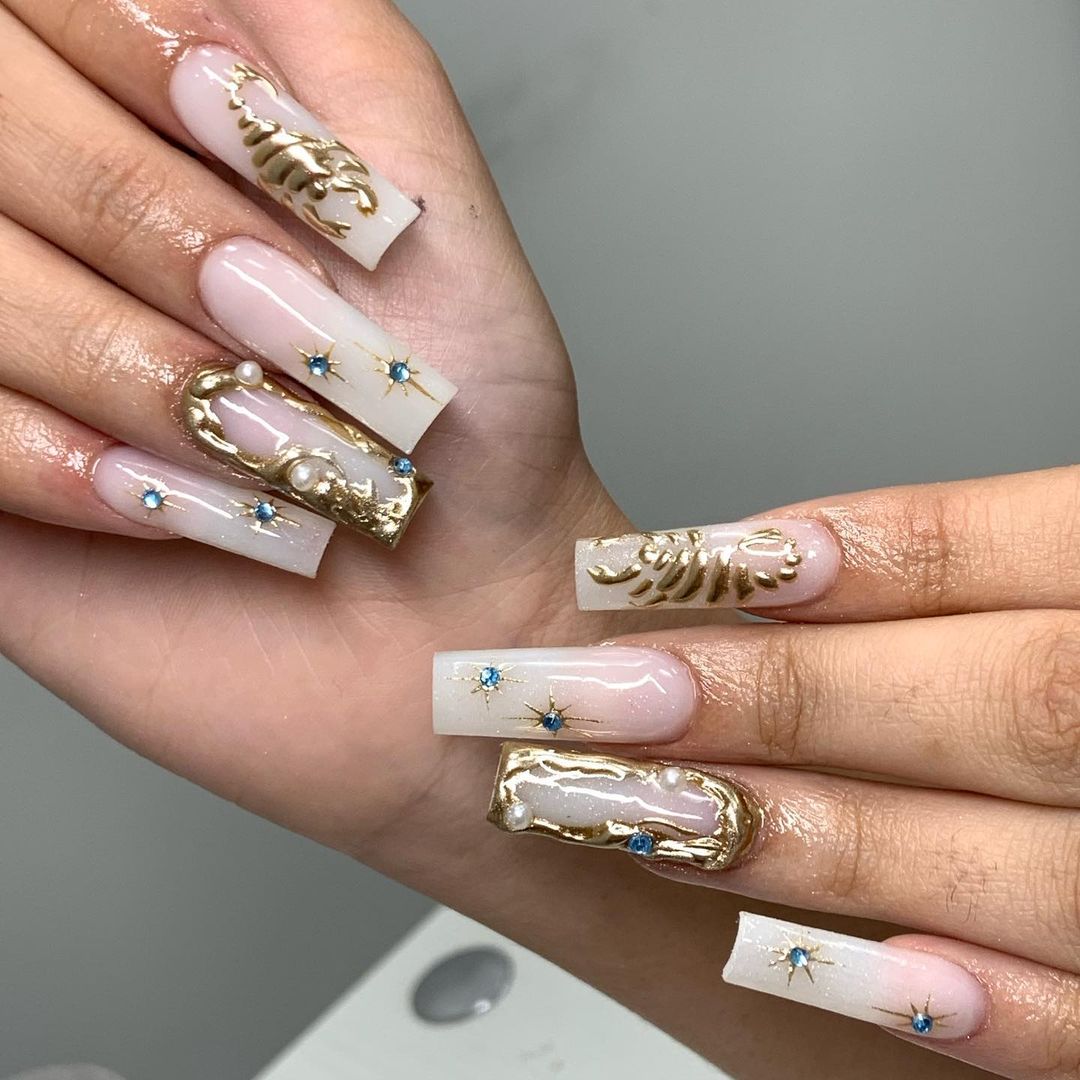 unhas de luxo escorpião