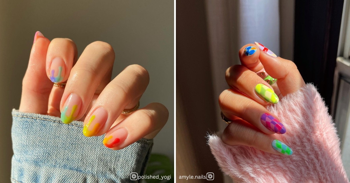 Quelque part au-dessus de l'arc-en-ciel prismatique Nails