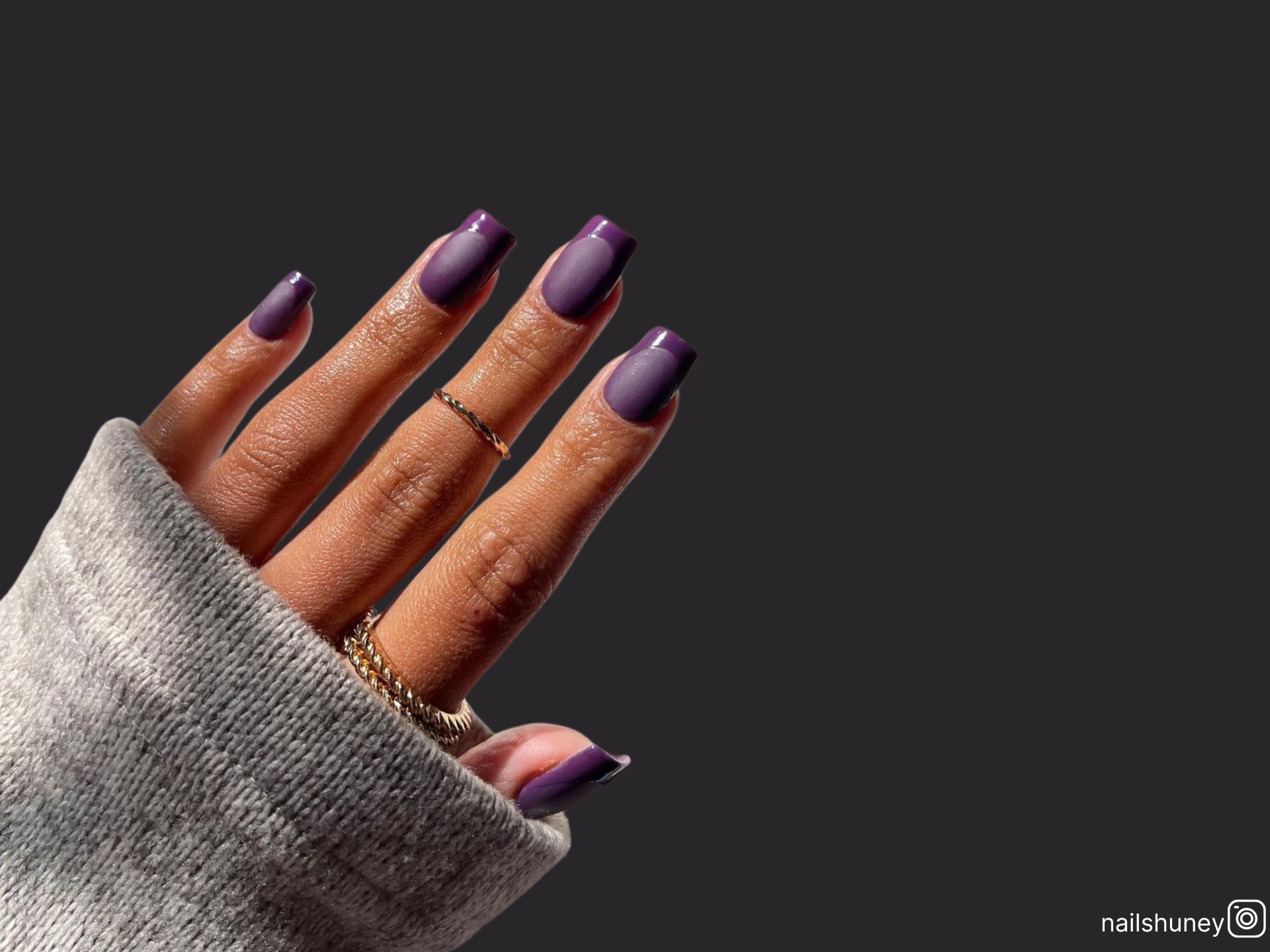 Fall Purple Nails