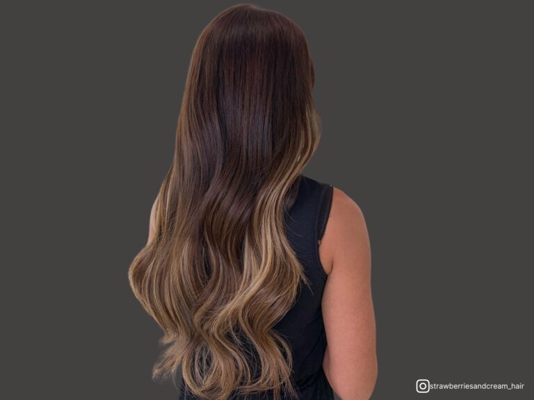 mechas pelo castaño