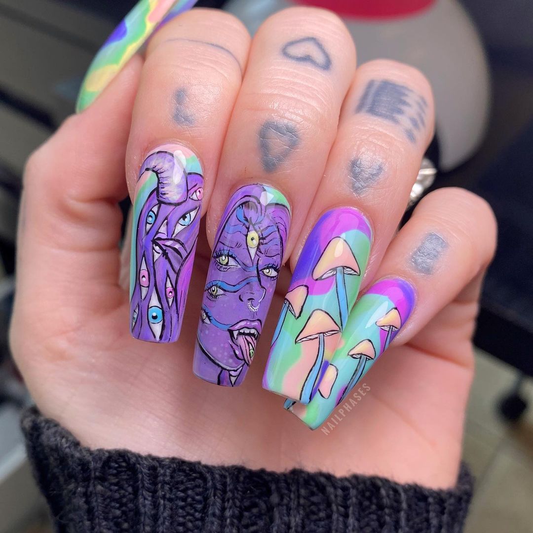 trippy and trippier taurus nails