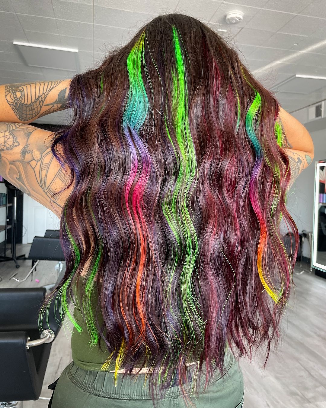 unicorn strand fall vivid hair color