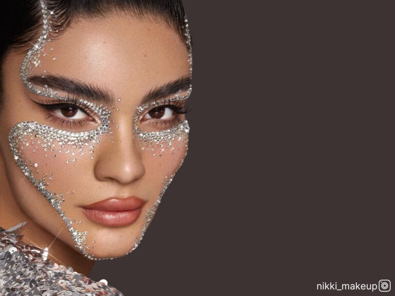 Maquillaje de Año Nuevo Purpurina