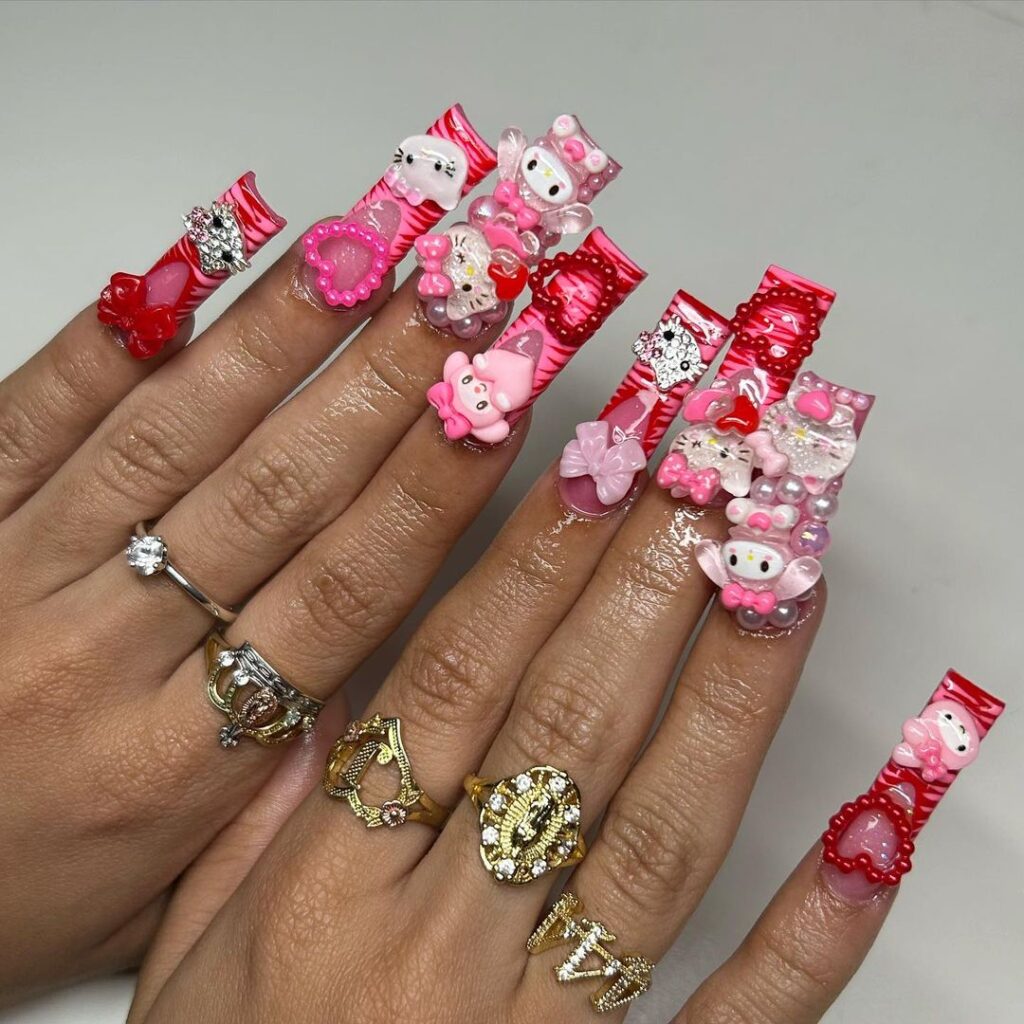 Uñas Xoxo Kawaii