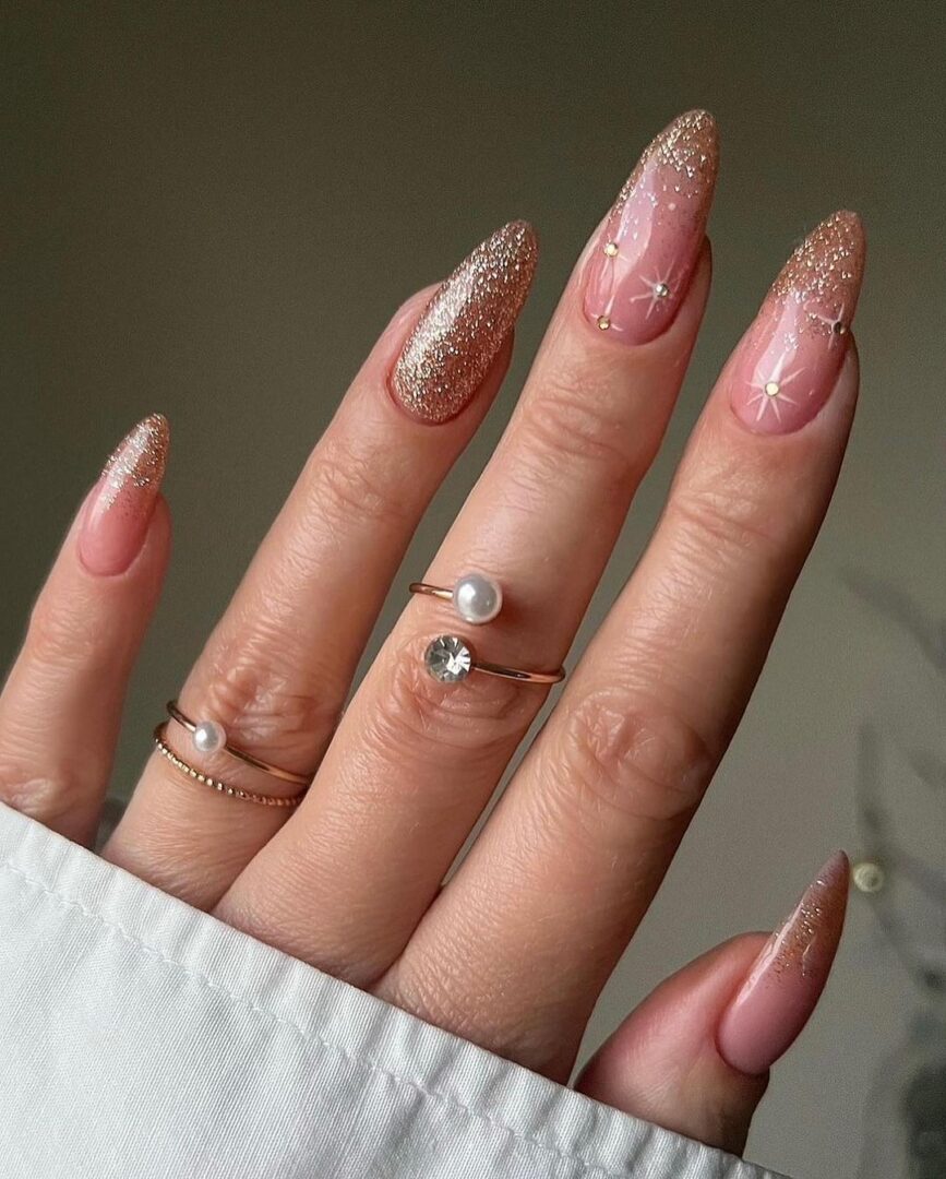 These Nude Glitter Nails Will Sparkle Up Your Life