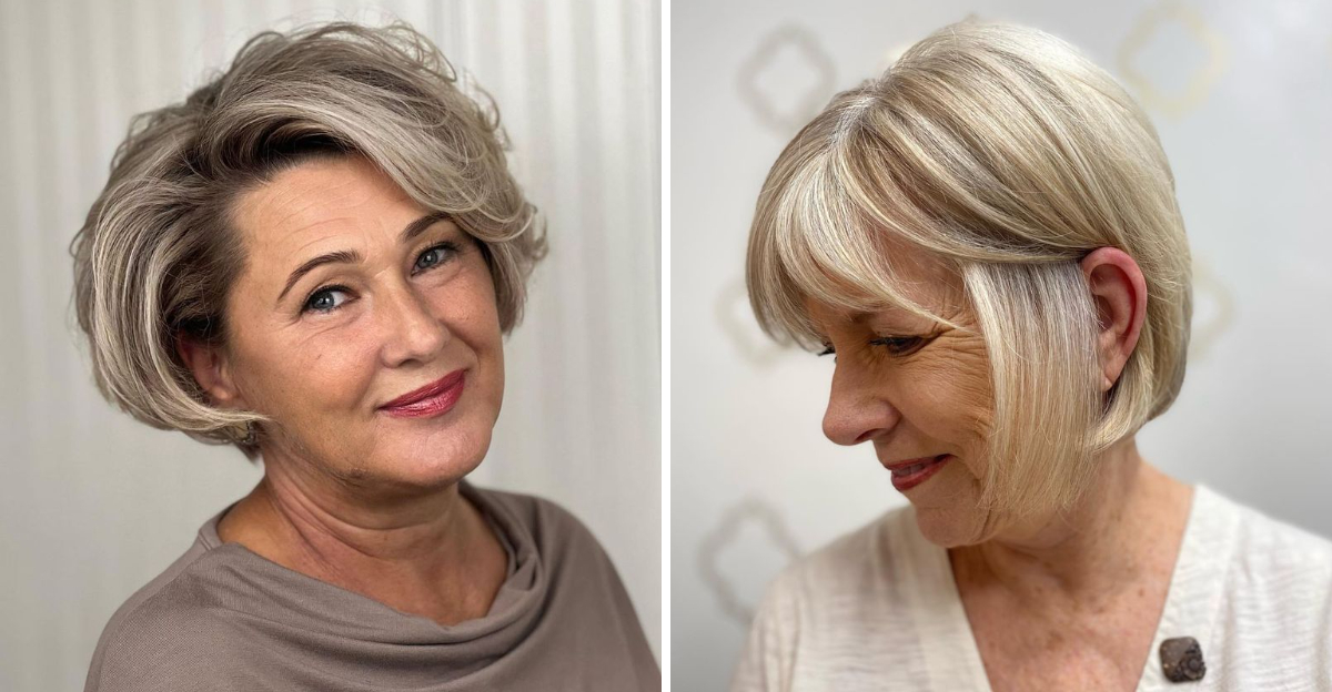 coupes de cheveux pour les femmes de plus de 60 ans aux cheveux épais