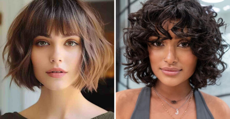 Coupes de cheveux bob pour visages ronds