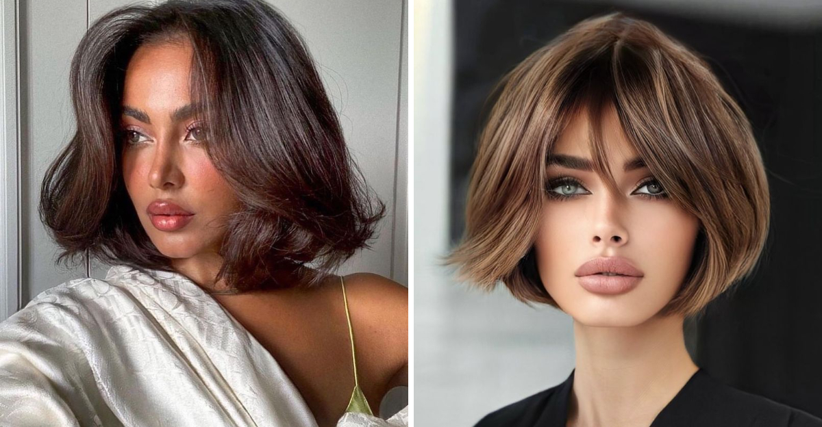 chin length layered bob