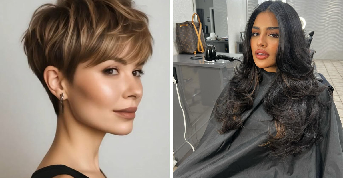 coupes de cheveux dégradées pour visages pleins