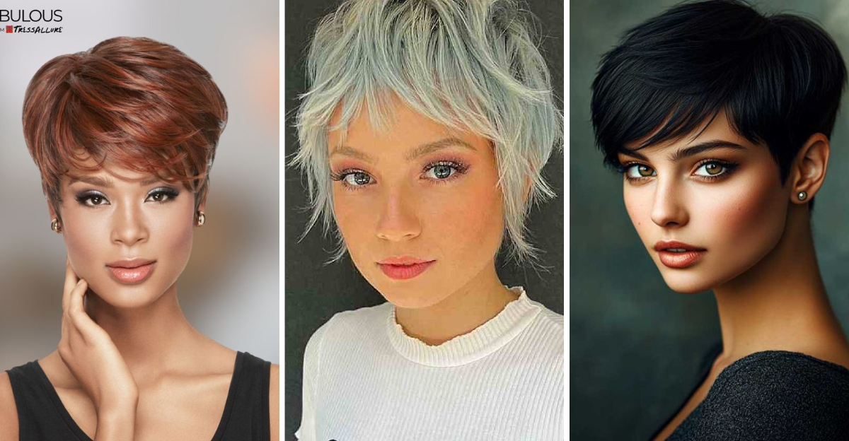 long pixie cuts with bangs