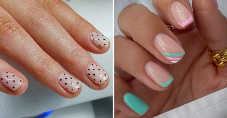 Dessins d'ongles minimaux pour ongles courts
