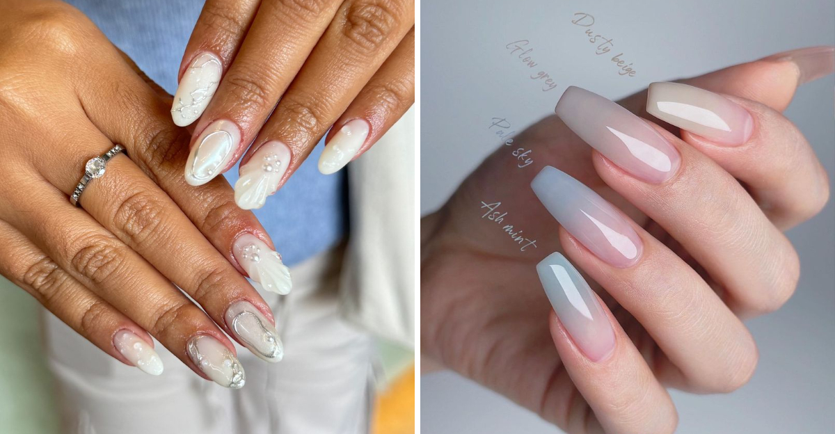 ideias para unhas de noivado