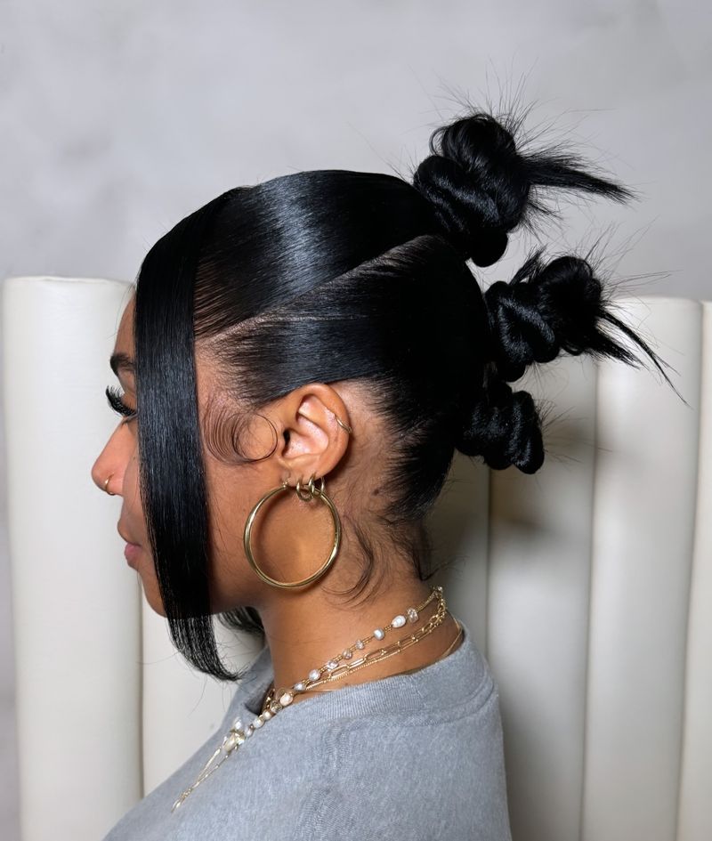 Nodi Bantu in uno chignon