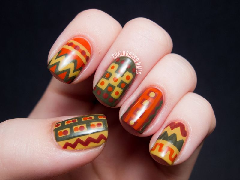 Bold Geometric Nail Art