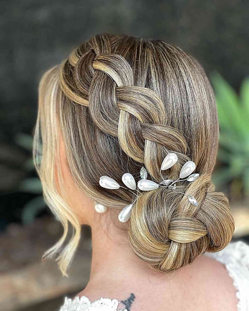 Braided Bun with Jewels