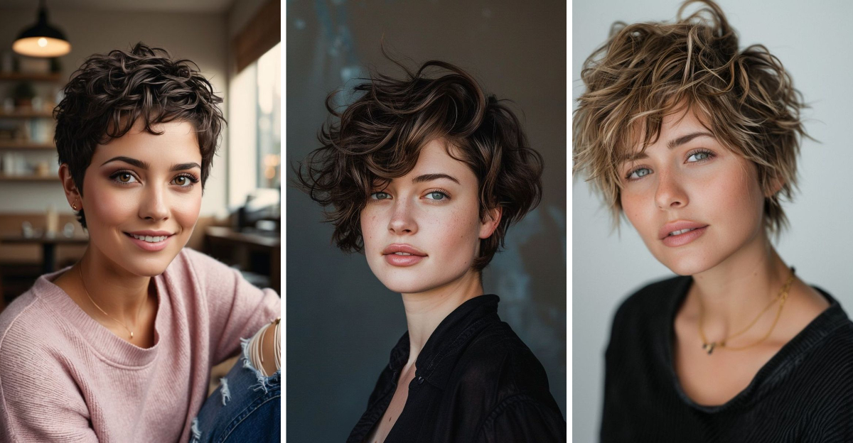 wavy pixie cut