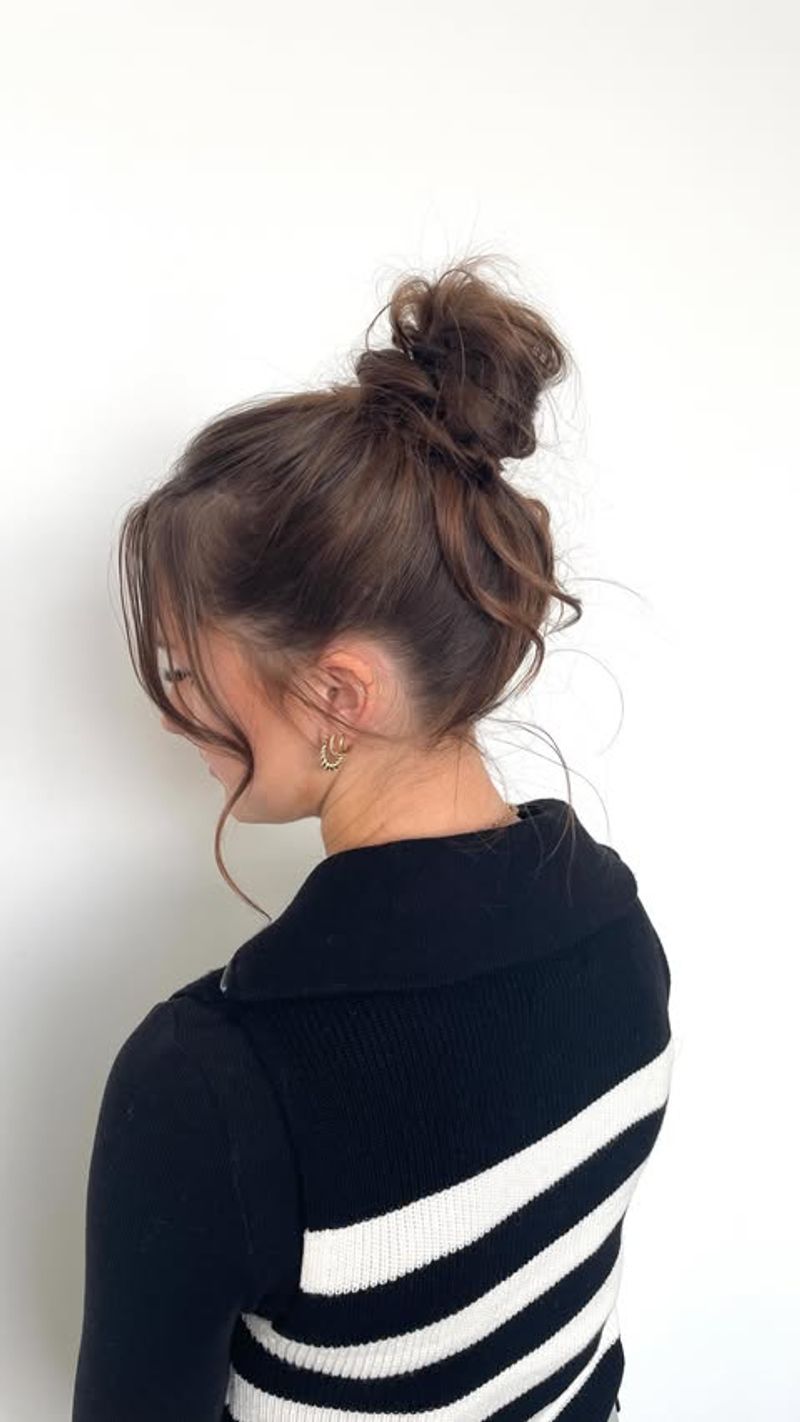 Chignon disordinato casual