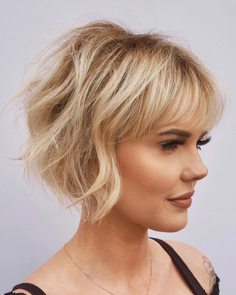 Chin-Length Bob with Bangs