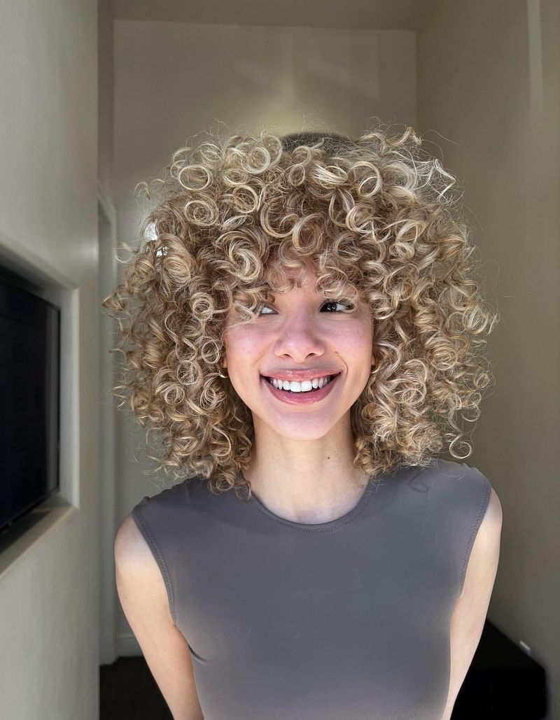 Curly Bob with Highlights