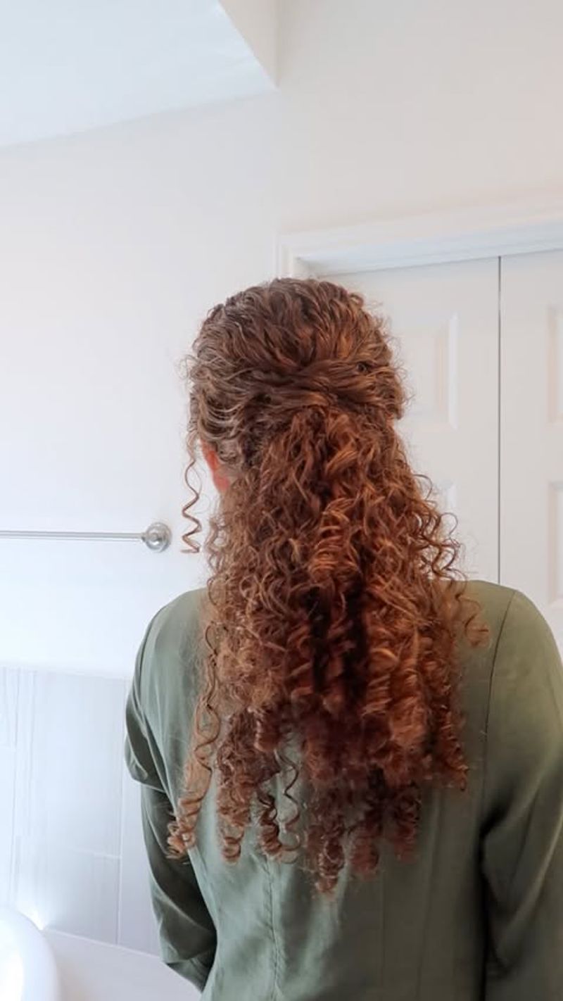 Curly Half-Updo