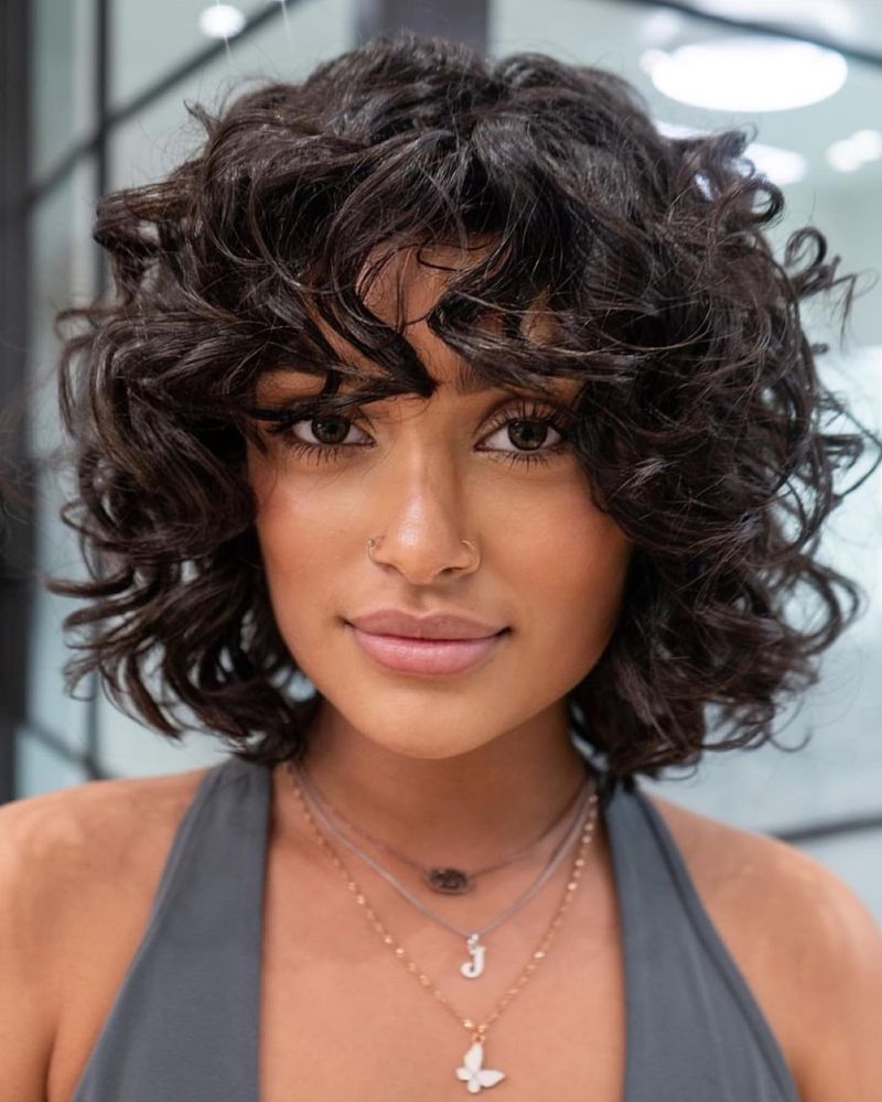 Curly Layered Bob