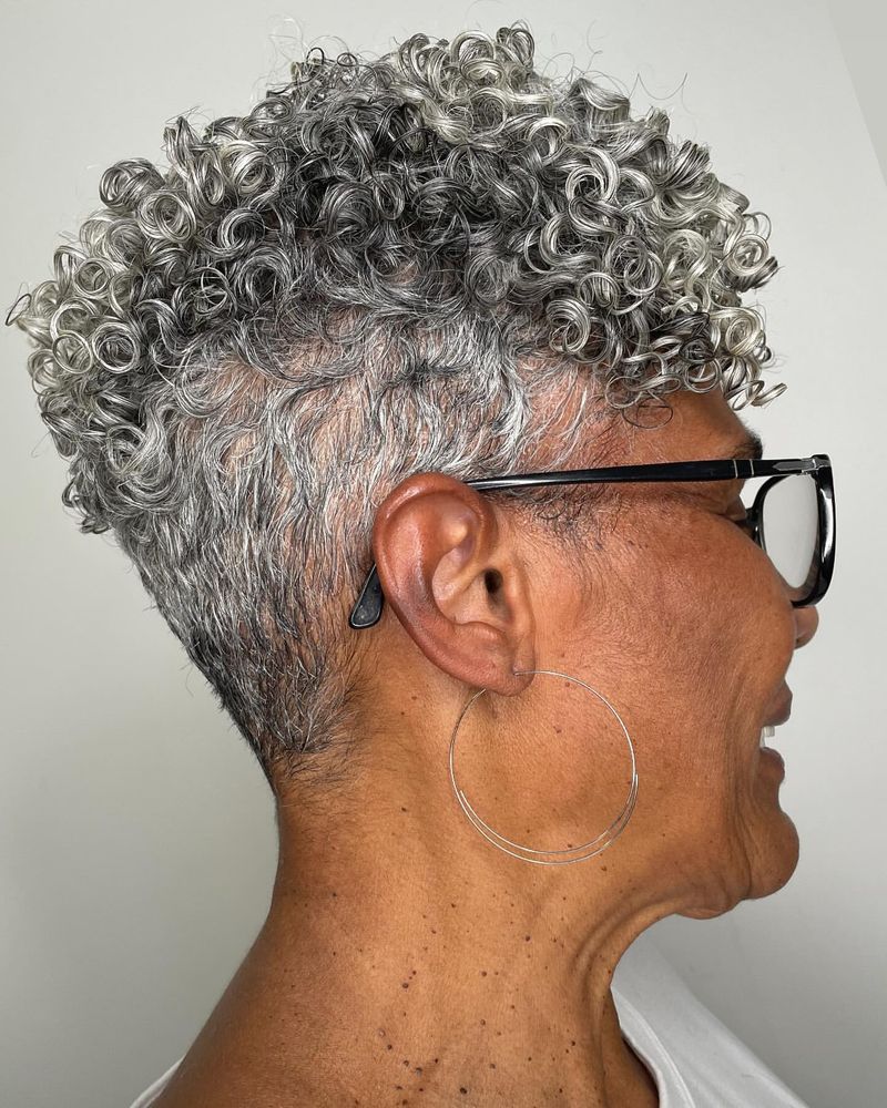 Curly Mohawk with Silver Accents