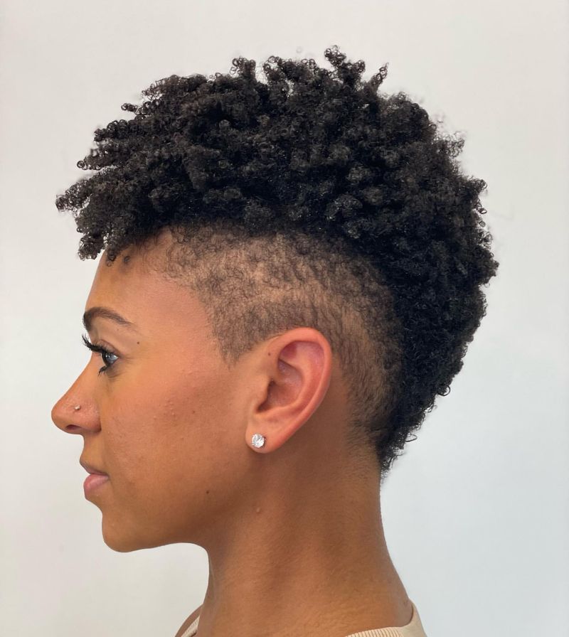 Curly Top Fade