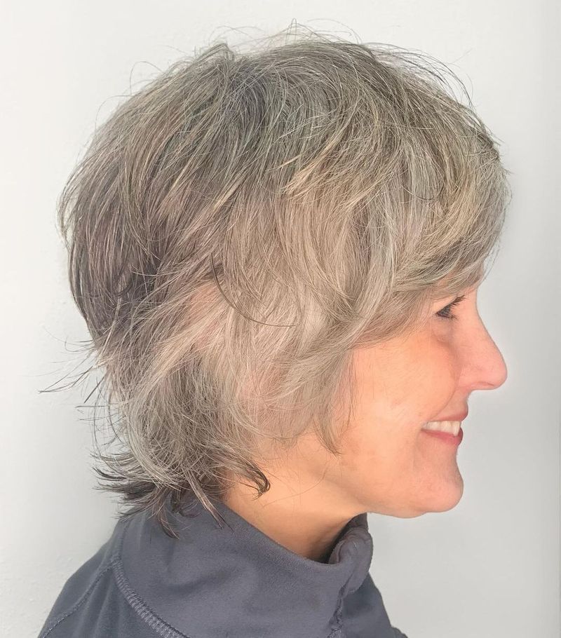 Edgy Silver Shag