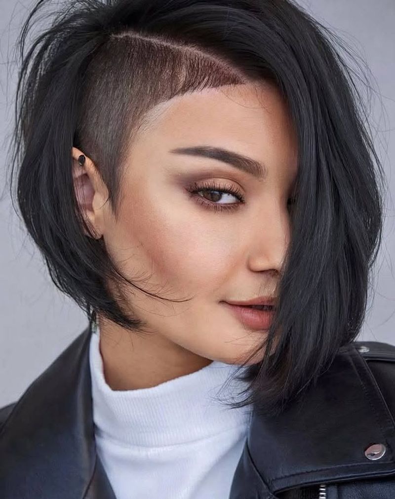 Edgy Undercut with Long Bangs