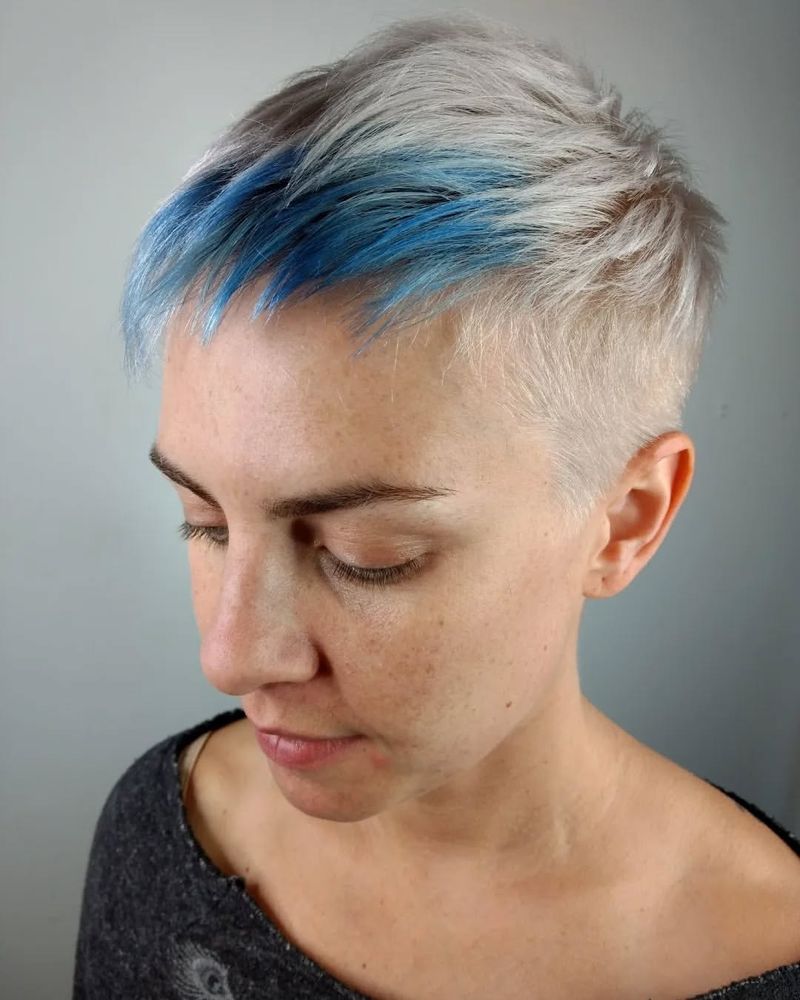 Edgy Undercut with Steel Blue