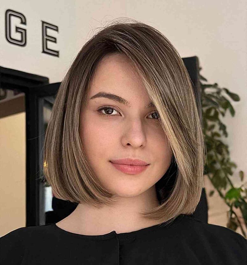 Elegant Side-Parted Bob