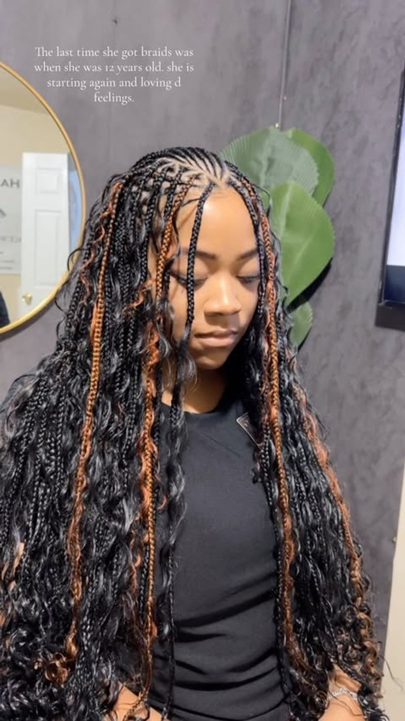 Ghana Braids with Highlights