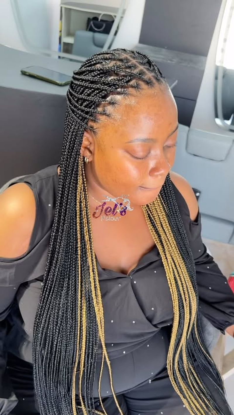 Ghana Braids with Peekaboo Color