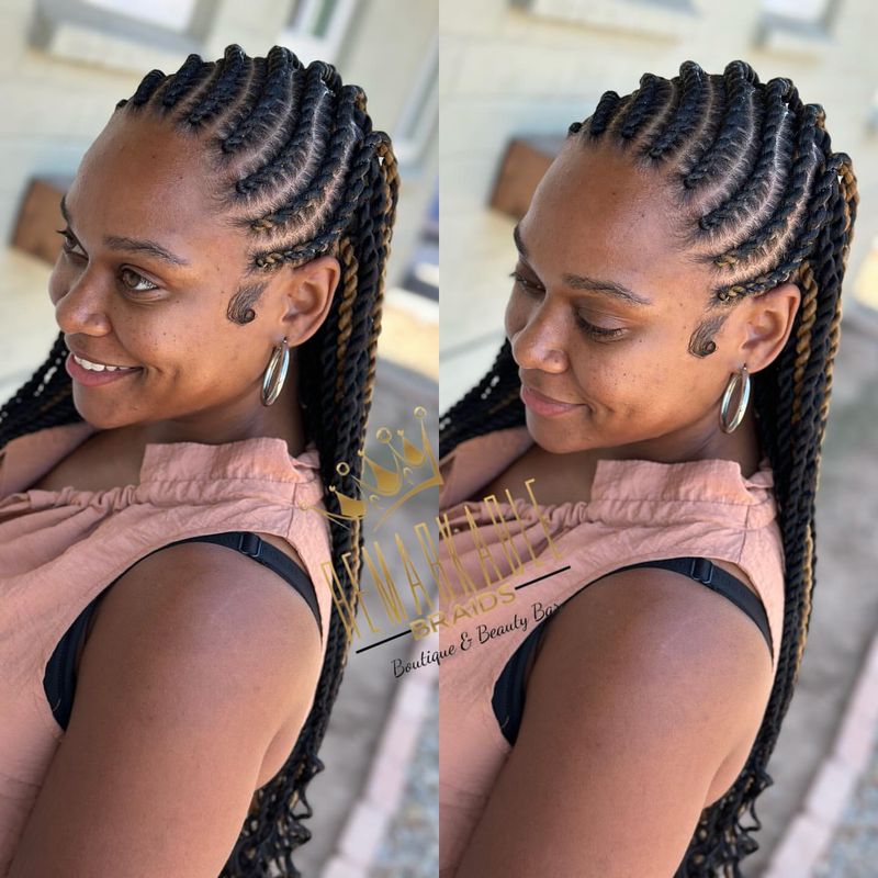 Ghana Braids with Twists