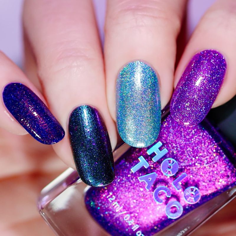 Glitter Galaxy Nails