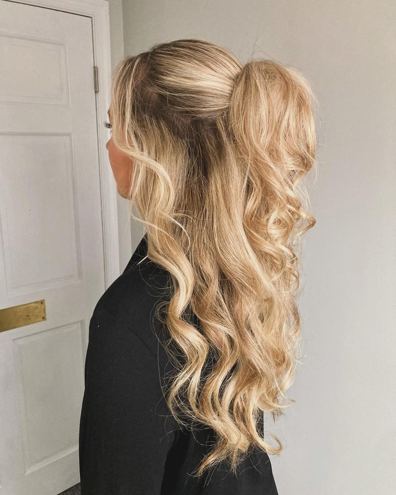 Half-Up Half-Down with Soft Curls