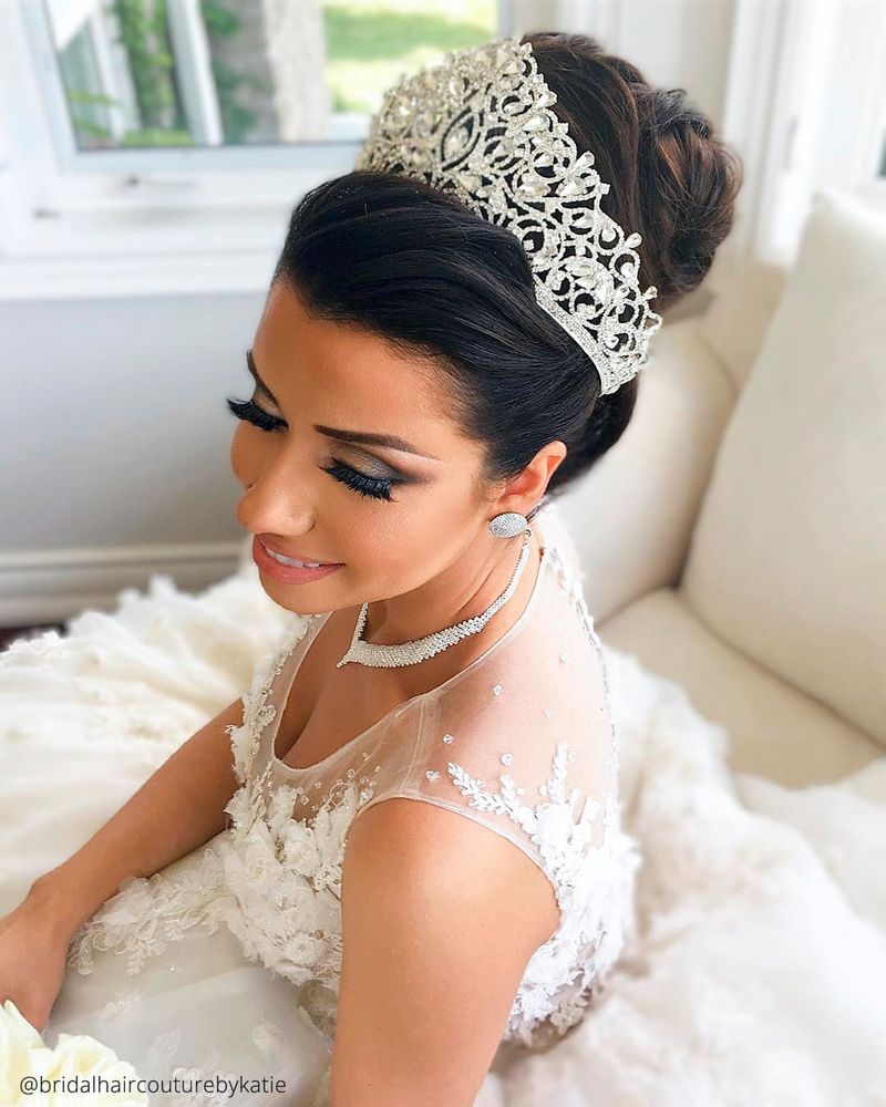 High Bun With Tiara