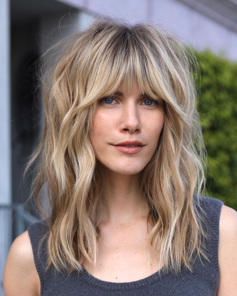 Layered Bangs Shag