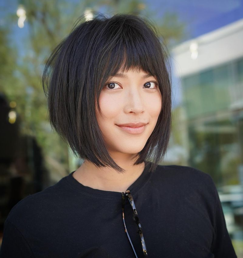 Layered Bob with Fringe