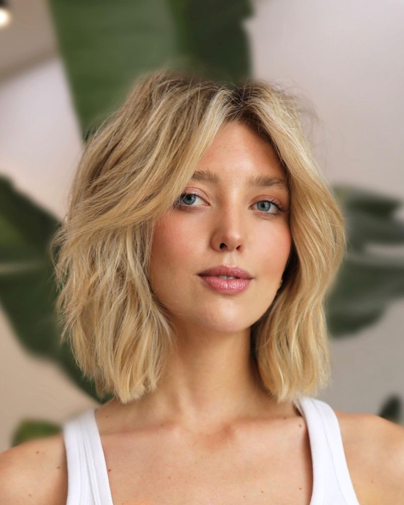 Layered Bob with Long Bangs