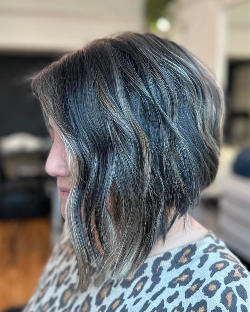 Layered Bob with Lowlights